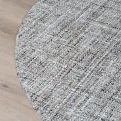 Cross vloerkleed Grijs/Beige Rond 200x200cm