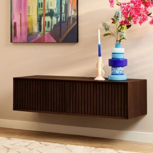 Zwevend Tv meubel Martin Walnoot 120cm