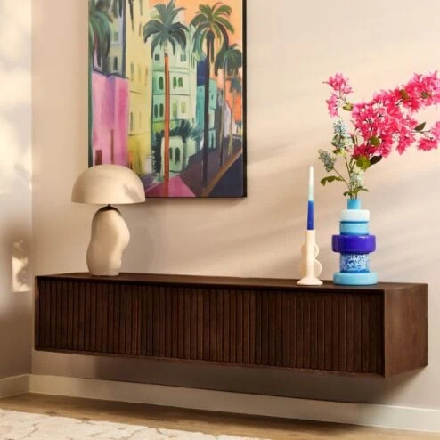 Zwevend Tv meubel Martin Walnoot 160cm