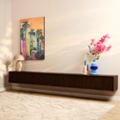 Zwevend Tv meubel Martin Walnoot 280cm