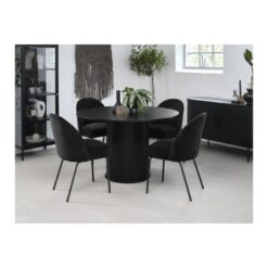 Nita eettafel zwart 120cm