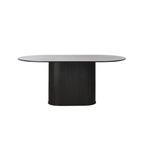 Nita Eettafel zwart ovaal 180cm