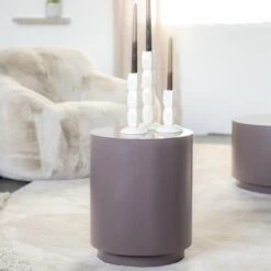 Bijzettafel Mesita Donkertaupe 37cm