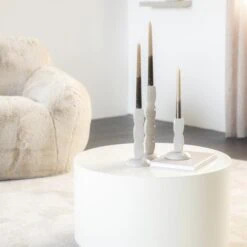 Salontafel Mesita rond Beige 60cm