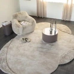 Salontafel Mesita rond Donkertaupe 60cm