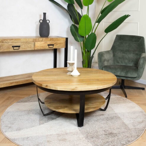 Emmy salontafel industrieel 90cm