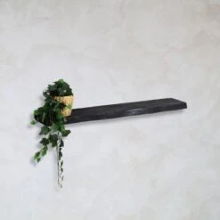 Londo wandplank zwevend Zwart Mangohout 100cm