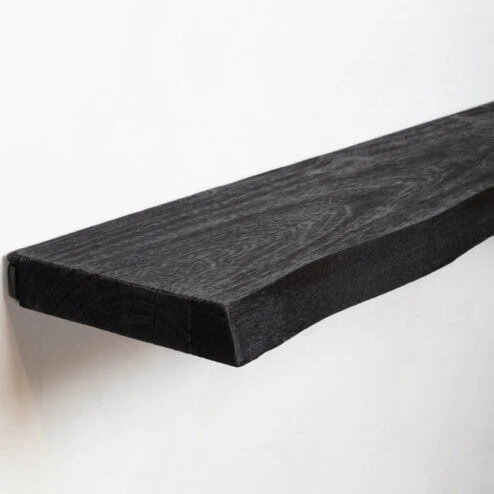 Londo wandplank zwevend Zwart Mangohout