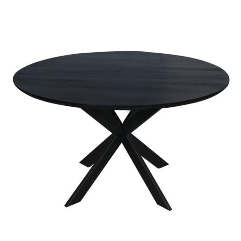 Ferry Eettafel Rond Zwart Eiken 130cm