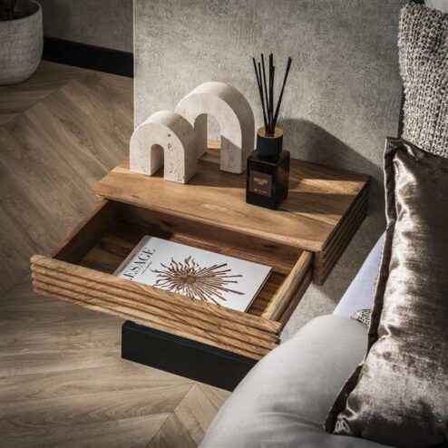 Gina Zwevend Nachtkastje set van 2 acaciahout 40cm