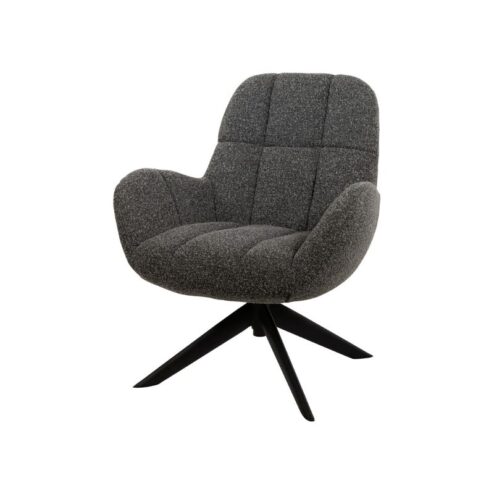 Elvis draaifauteuil Boucle Antraciet