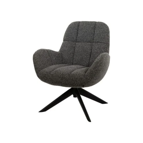 Elvis draaifauteuil Boucle Antraciet