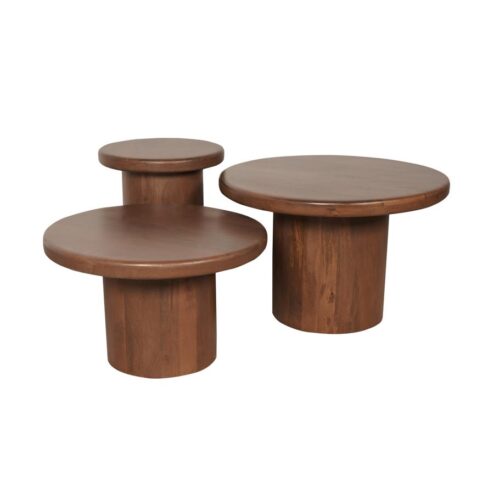 Juna Salontafel set van 3 Walnoot