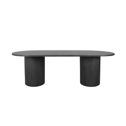 Eettafel Oliva Zwart Eikenhout ovaal 240cm