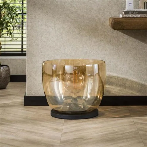 Masuka 1-lichts Vloerlamp Amber L 41cm