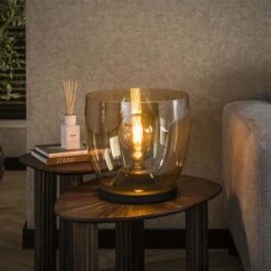 Masuka 1-lichts Vloerlamp Amber M 32cm