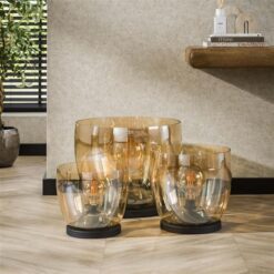 Masuka 1-lichts Vloerlamp Amber S 29cm