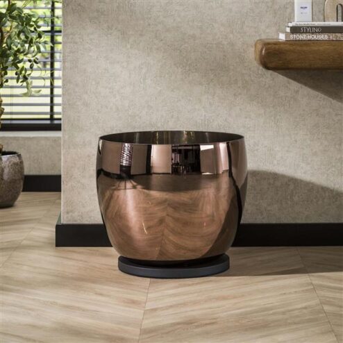 Masuka 1-lichts Vloerlamp Koper L 41cm