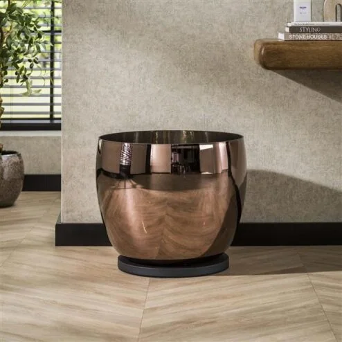 Masuka 1-lichts Vloerlamp Koper L 41cm