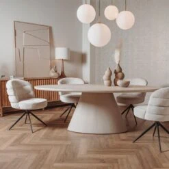 Mello Eettafel ovaal beige