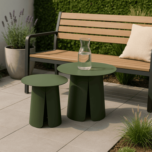 Bijzettafel Oslo set van 2 groen