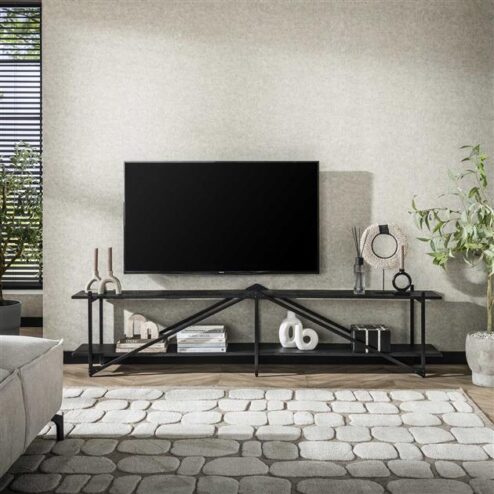 Eddy XL Tv-meubel metaal Antraciet 220cm