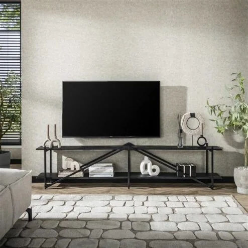 Eddy XL Tv-meubel metaal Antraciet 220cm