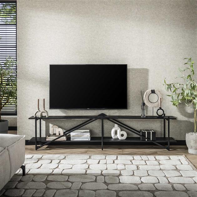 Eddy XL Tv-meubel metaal Antraciet 220cm
