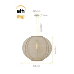 Fabric 1-lichts Hanglamp Zand 48cm