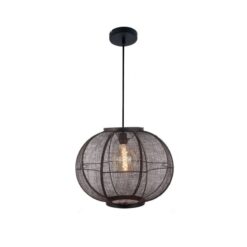 Fabric 1-lichts Hanglamp Zwart 48cm