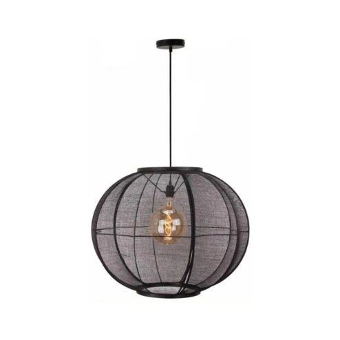 Fabric 1-lichts Hanglamp Zwart 78cm