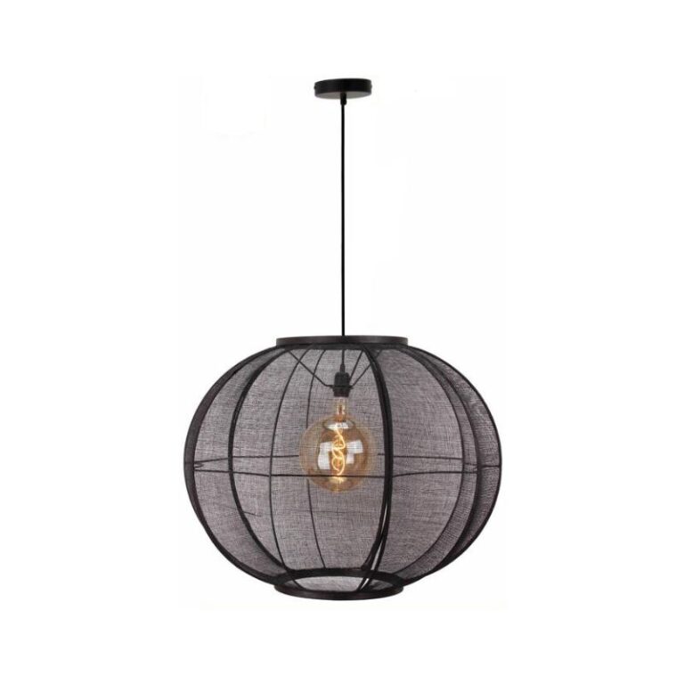 Fabric 1-lichts Hanglamp Zwart 78cm