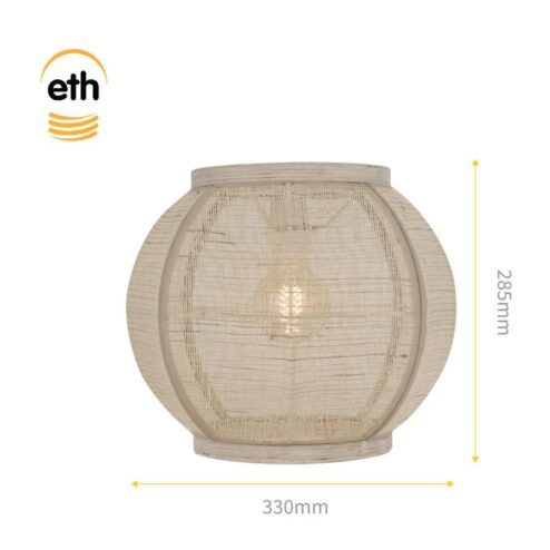 Fabric 1-lichts Plafondlamp Zand 33cm