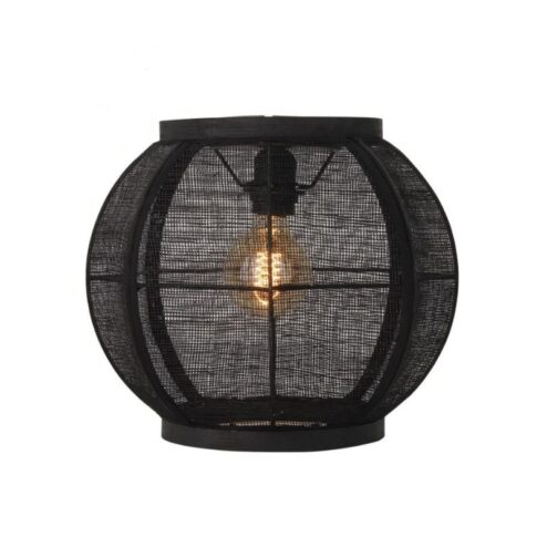 Fabric 1-lichts Plafondlamp Zwart 33cm