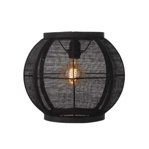 Fabric 1-lichts Plafondlamp Zwart 33cm