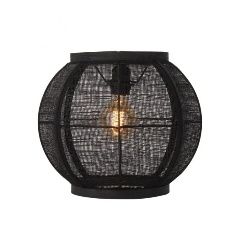 Fabric 1-lichts Plafondlamp Zwart 33cm