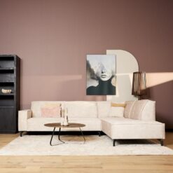 5 zits + Divan Rechts Beige Velvet