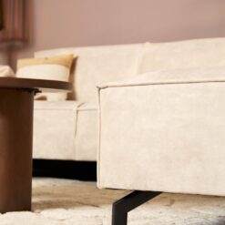 5 zits + Divan Rechts Beige Velvet