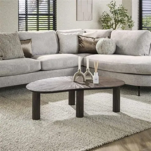 Jill Salontafel niervormig Teakhout 110cm