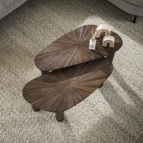 Jill Salontafel set van 2 hoekvormig Teakhout