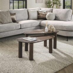 Jill Salontafel set van 2 hoekvormig Teakhout