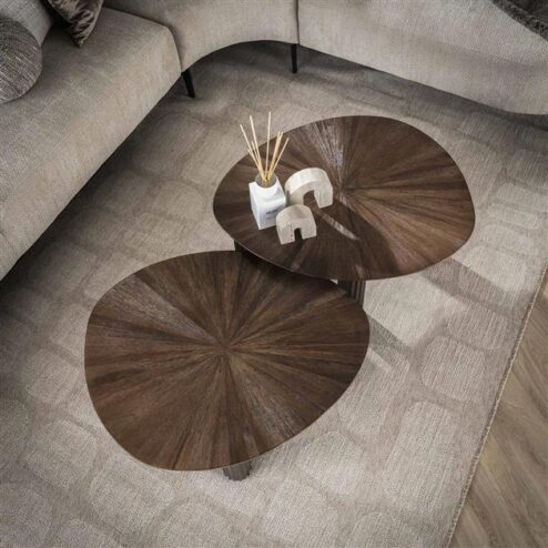 Jill Salontafel set van 2 vierhoekig Teakhout