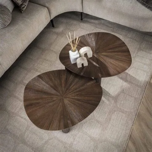 Jill Salontafel set van 2 vierhoekig Teakhout