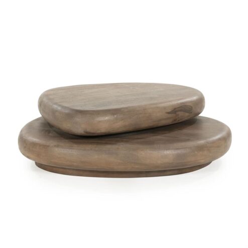 Kabo Salontafel set Mangohout bruin 100cm