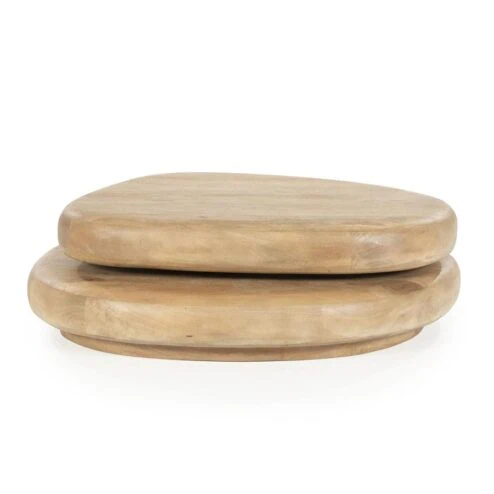 Kabo Salontafel set Mangohout lichtbruin 100cm