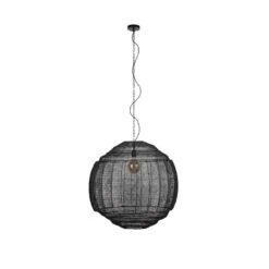 Meezan 1-lichts Hanglamp Zwart 70cm