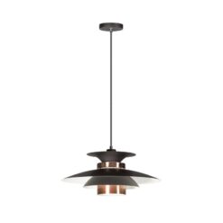 Potenza 1-lichts Hanglamp Zwart/Koper 50cm