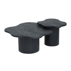 Rosetta Bijzettafel Organisch Zwart 65cm