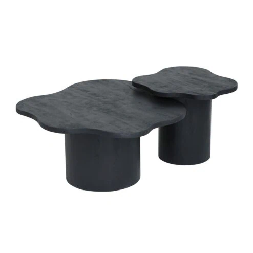 Rosetta Bijzettafel Organisch Zwart 65cm