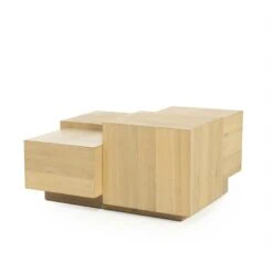 Salontafel Quinten vierkant naturel 80cm